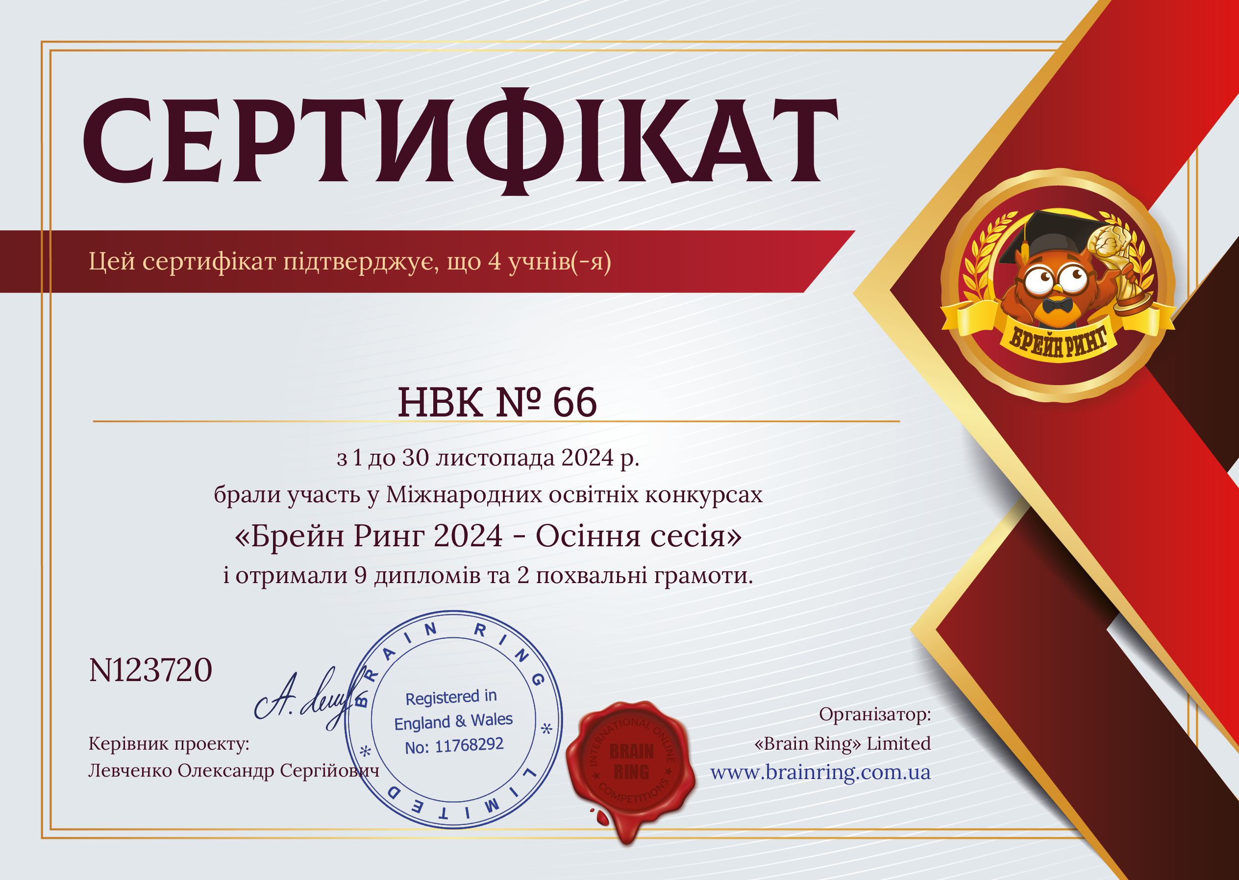 Сертифікат школи